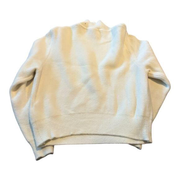 ZARA Cream Mock neck Sweater Size L - Picture 2 of 3